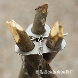 户外篝火架吊锅野炊不锈钢野餐可折叠三脚架生火支架便携式