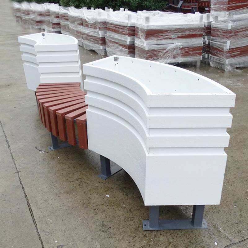 pvc微发泡板花箱座椅组合 商业街广场公园休闲椅园林景观源头厂家