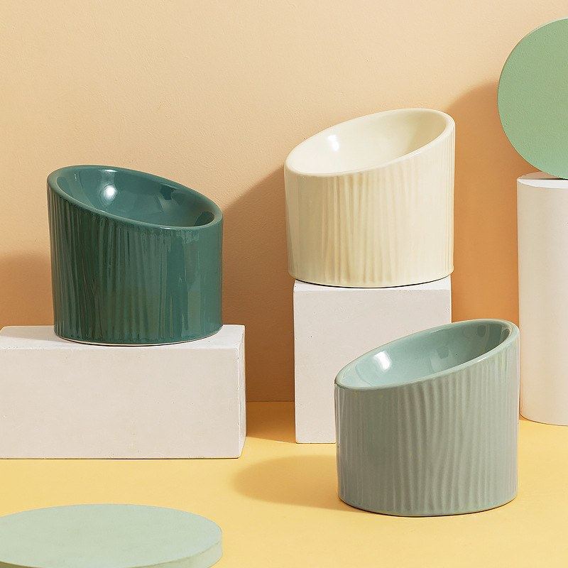 新品 陶瓷猫碗保护颈椎斜口高脚狗狗猫粮碗猫咪食盆饭盆宠物用品,宠物/宠物食品及用品,宠物智能碗,淘宝优惠券,粉丝福利购,淘宝优惠卷