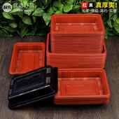 鲜元 超市一次性红黑蔬菜盒长方形打包生鲜水果包装 盒加厚食品托盘