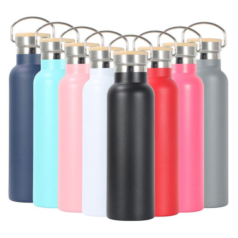 600ml美式大口保温杯不锈钢大容量盖户外运动水壶便携竹登山旅行