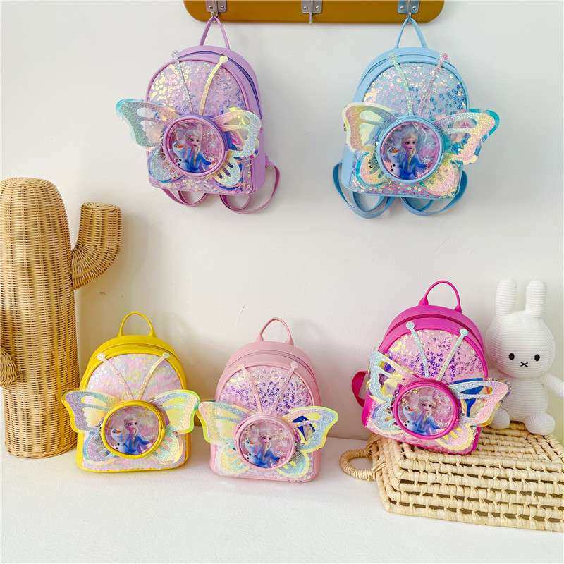 新品 2023新款韩版儿童背包洋气公主轻便小书包幼儿园小孩亮片PU