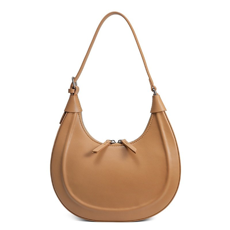 新品 新款日式小众牛皮月牙包半圆月亮包单肩手提女包斜挎饺包腋,箱包皮具/热销女包/男包,腋下包,淘宝优惠券,粉丝福利购,淘宝优惠卷