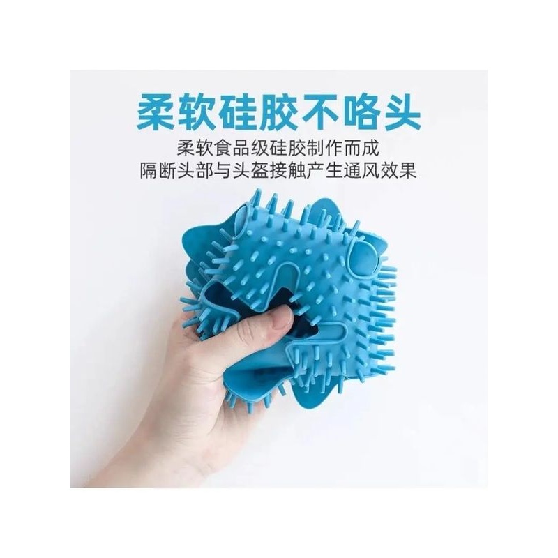 骑行头盔内衬垫不压头发的硅胶垫防压发型神器保护防头发乱装饰品