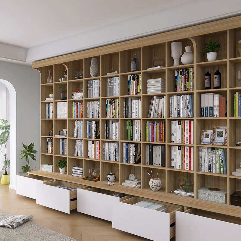 IL满墙书柜带卡座置物展示柜落地书橱书架去客厅化书柜一体整墙到,全屋定制,定制书柜,淘宝优惠券,粉丝福利购,淘宝优惠卷