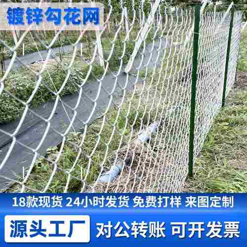 养殖勾花网户外圈地菱形铁丝网护栏网防护围栏鸭农场隔离养鸡果园