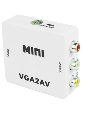 VGA转AV高清转换器VGA2AV电视TO1080PAV支持机顶盒高清VGA转