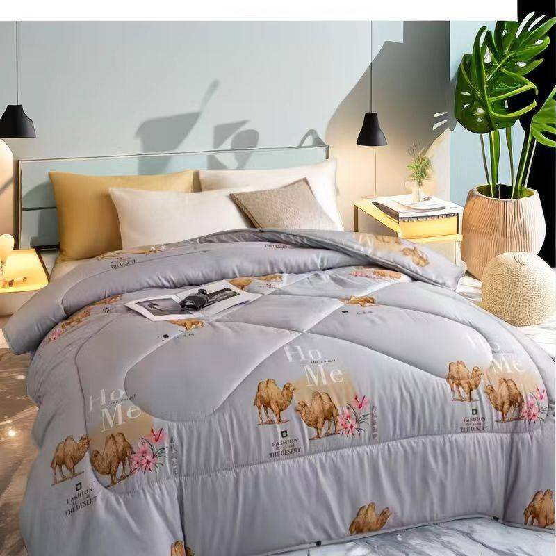 新品 驼绒被厂家直供加厚保暖冬被棉被春秋被单双人宿舍太空被芯,床上用品,棉花被,淘宝优惠券,粉丝福利购,淘宝优惠卷