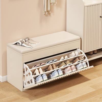 储物换鞋凳门口家用可进门凳奶油坐凳一体凳翻斗入户穿鞋风鞋柜坐