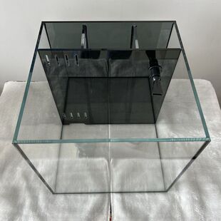 水切黑玻过滤海水缸30方背过滤桌面水族箱25方鱼缸