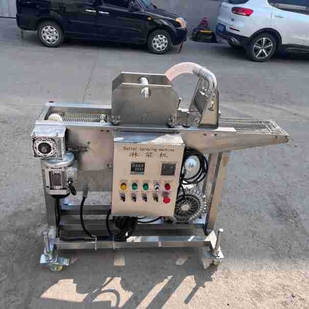 麻薯泡芙巧克力淋浆机 小型巧克力涂层机冷却线 巧克力淋面机