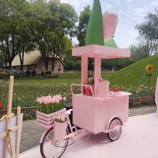 摆摊小推车移动摊位车试吃车活动地摊巡游花车活动促销车店售货车