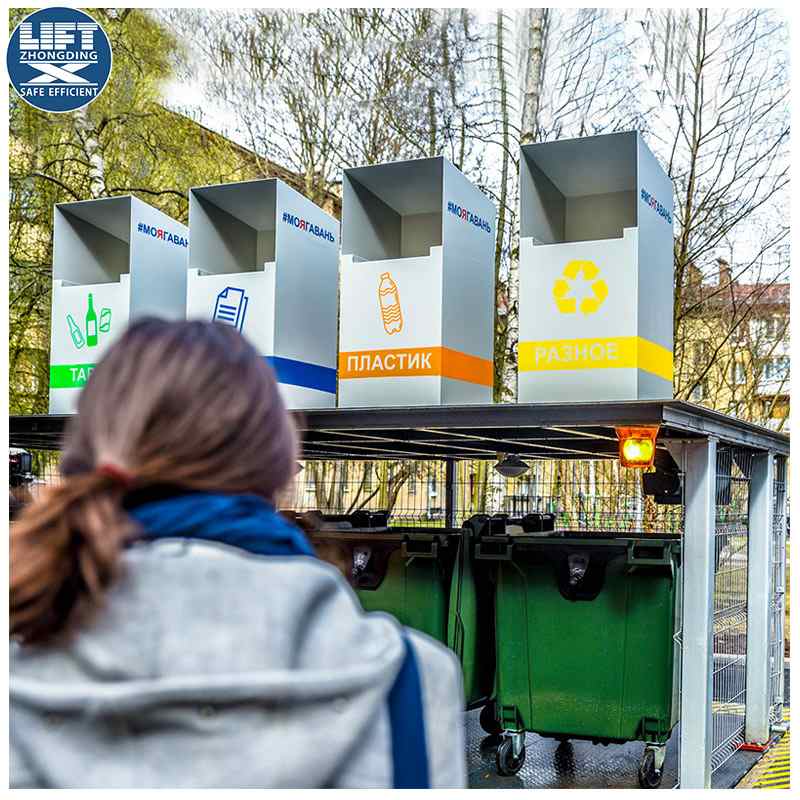 垃圾桶升降机地藏式固定剪叉式电动液压地埋垃圾箱升降平台