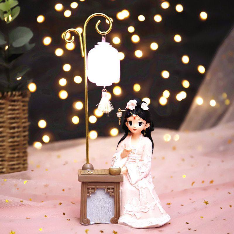 新款复古风宫廷风玲珑少女工艺品摆件礼品小夜灯旅游系列琴棋书画,家居饰品,国学摆件,淘宝优惠券,粉丝福利购,淘宝优惠卷
