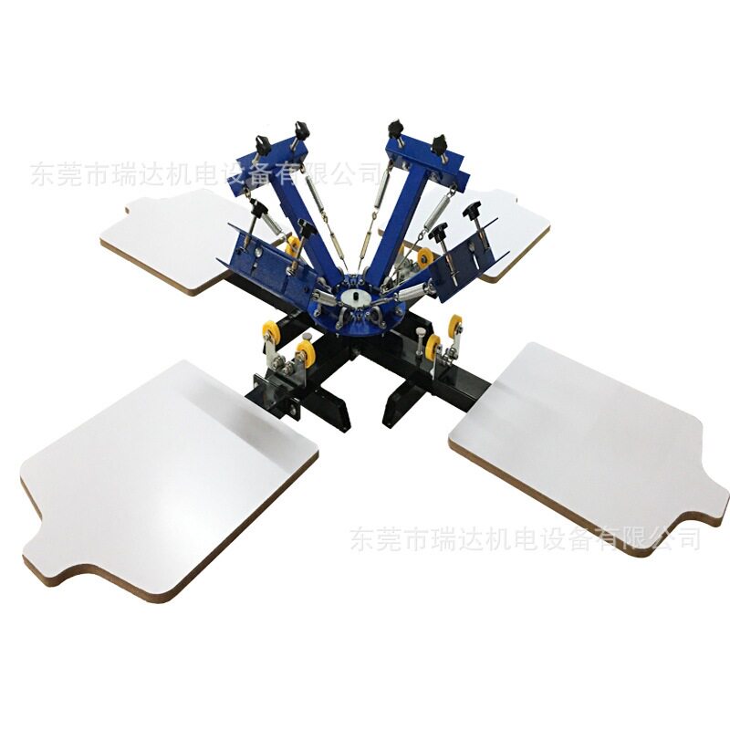 厂家新款 手动4色丝印机 服装印花机 多色印刷机 手动 t恤丝网