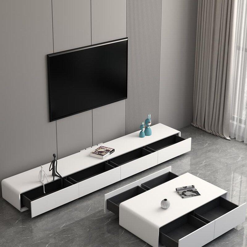 北欧现代简约电视柜茶几组合小户型客厅极简圆角白色轻奢电视机柜,住宅家具,茶几+电视柜,淘宝优惠券,粉丝福利购,淘宝优惠卷