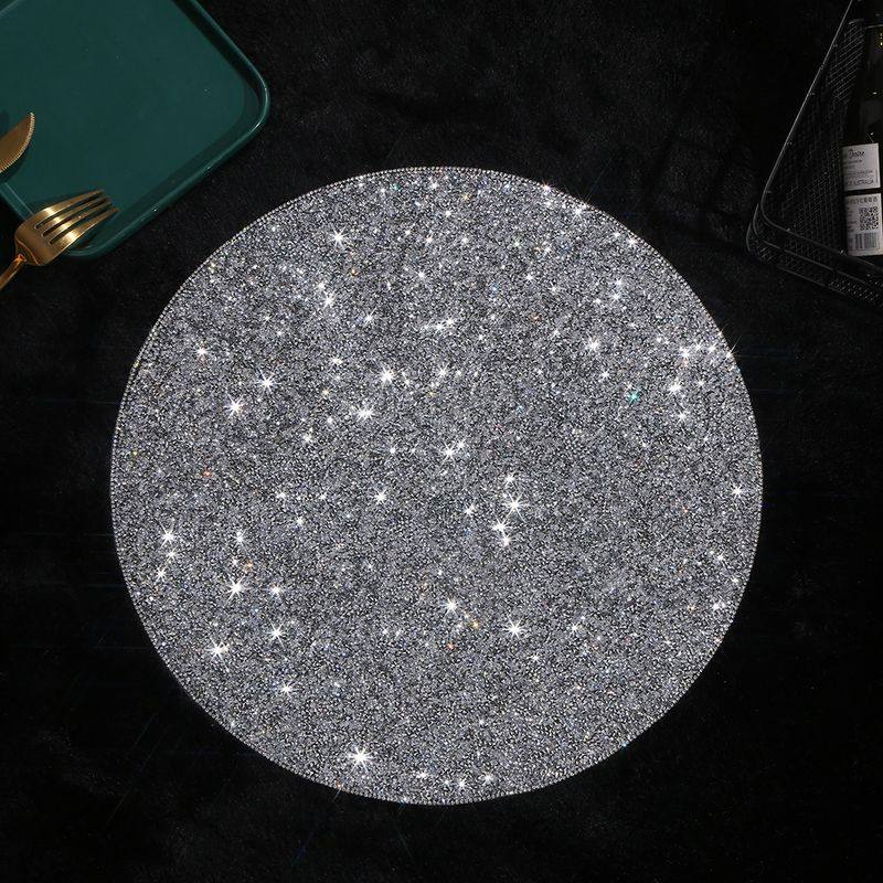 新款35.5cm水钻餐垫银色垫批发圆形闪耀垫厂家水钻餐钻烫水晶杯,餐饮具,杯垫,淘宝优惠券,粉丝福利购,淘宝优惠卷
