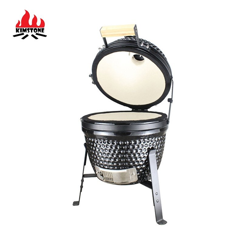 KIMSTONE13英寸陶瓷烧烤炉便携式欧美户外BBQ烤鸡闷熏披萨汉堡炉