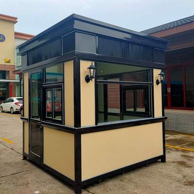 真石漆岗亭厂家户外保安亭可移动欧式景区值班门卫室执勤收费门岗