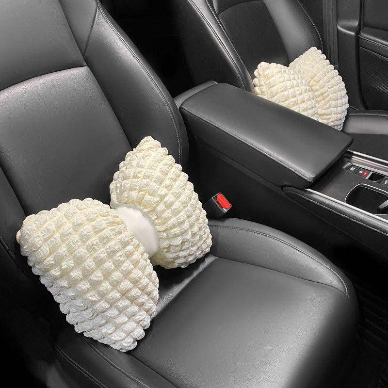 汽车泡芙头枕护颈芙车载枕靠枕头泡内靠枕车用装饰座椅腰车蝴蝶结,汽车用品/电子/清洗/改装,头枕,淘宝优惠券,粉丝福利购,淘宝优惠卷