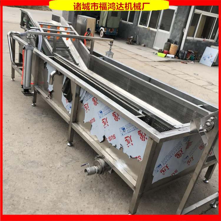 鲅鱼块挂冰机 冷冻带鱼段切段挂冰机 连续式刀鱼段切块挂冰设备