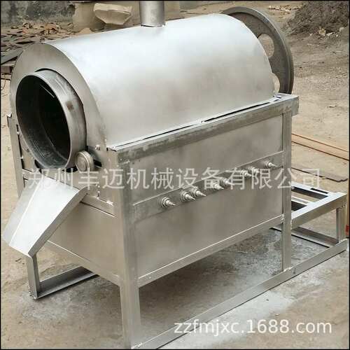 全自动电磁加热滚筒炒货机 榨油物料炒货机 花生大豆芝麻炒货机