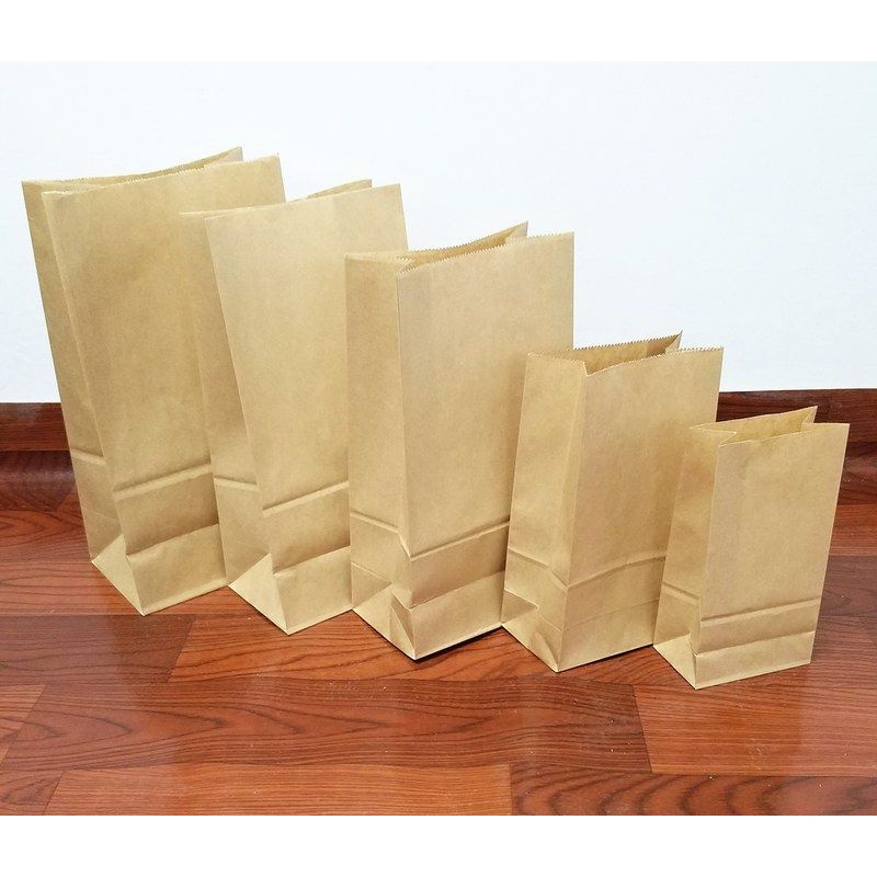一次性牛皮纸袋食品袋烘焙包装打包外卖点心打包带猴小袋梁面包