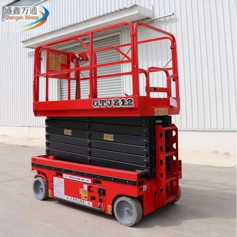 8/12米自行式升降平台液压升降机电动高空作业检修车全自动可移动