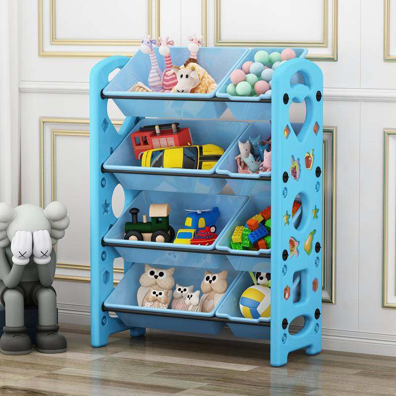 儿童玩具收纳架家用幼儿园宝宝储物柜筐塑料落地置物架多层架整理,住宅家具,儿童书架,淘宝优惠券,粉丝福利购,淘宝优惠卷