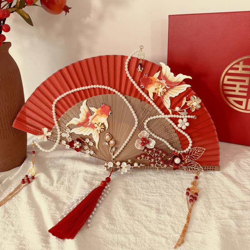团扇新娘结婚婚礼折扇扇子婚扇中式秀禾喜扇高级晨袍成品新婚礼物,家居饰品,工艺扇/团扇/喜扇/折扇,淘宝优惠券,粉丝福利购,淘宝优惠卷