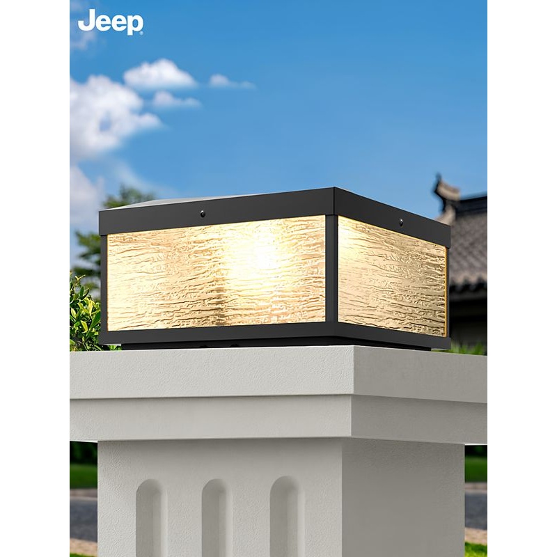 太阳能户外柱头灯别墅庭院墙头室外大门口院子门柱子围墙灯接电款