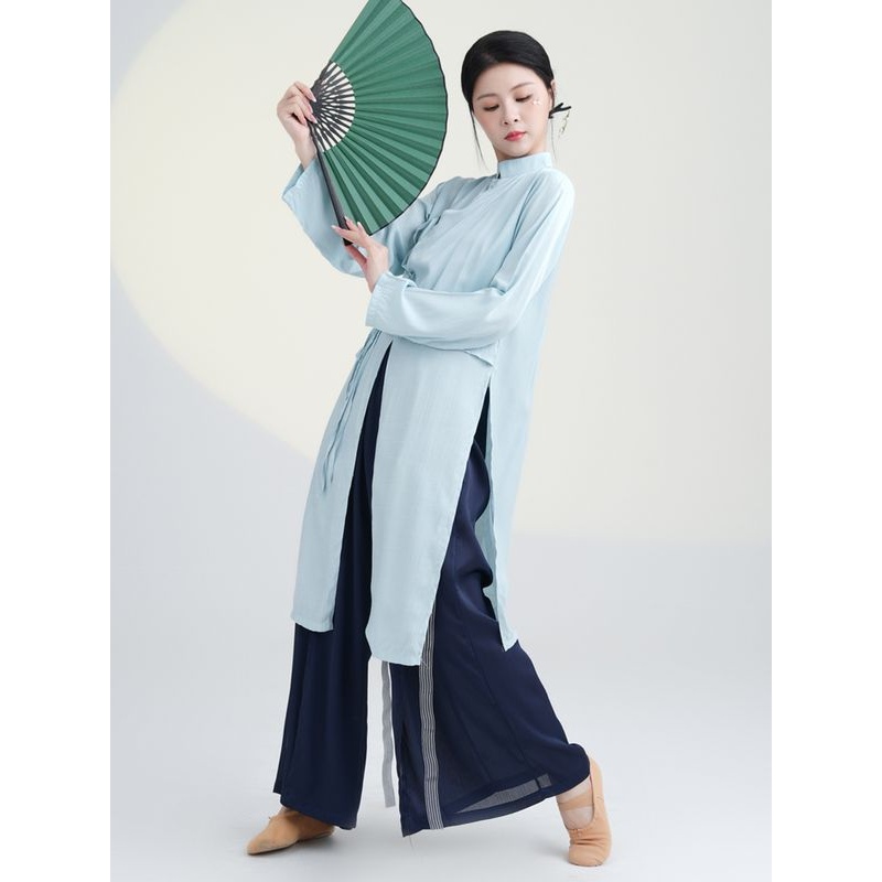 朱迪娅传统中国舞古典舞蹈服现代舞中长衫飘逸太极练功服演出服女