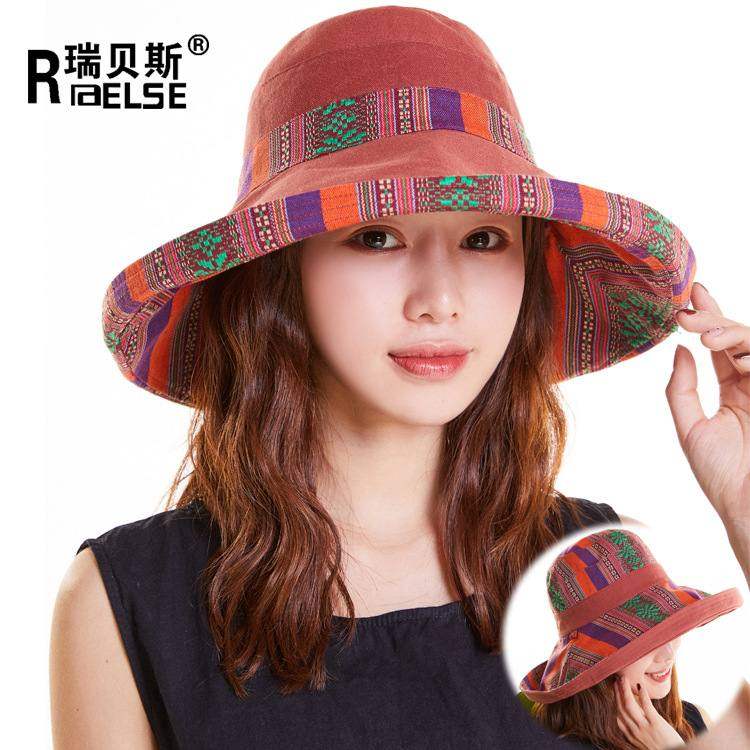 新品 遮阳帽大檐防晒帽民族风盆帽新款韩版百搭休闲出游渔夫帽女,服饰配件/皮带/帽子/围巾,防晒帽,淘宝优惠券,粉丝福利购,淘宝优惠卷
