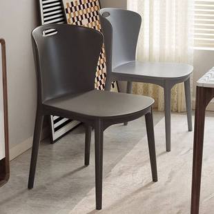 靠背塑料椅子加厚凳子家用可叠放餐椅客厅备用板凳饭厅商用餐桌椅