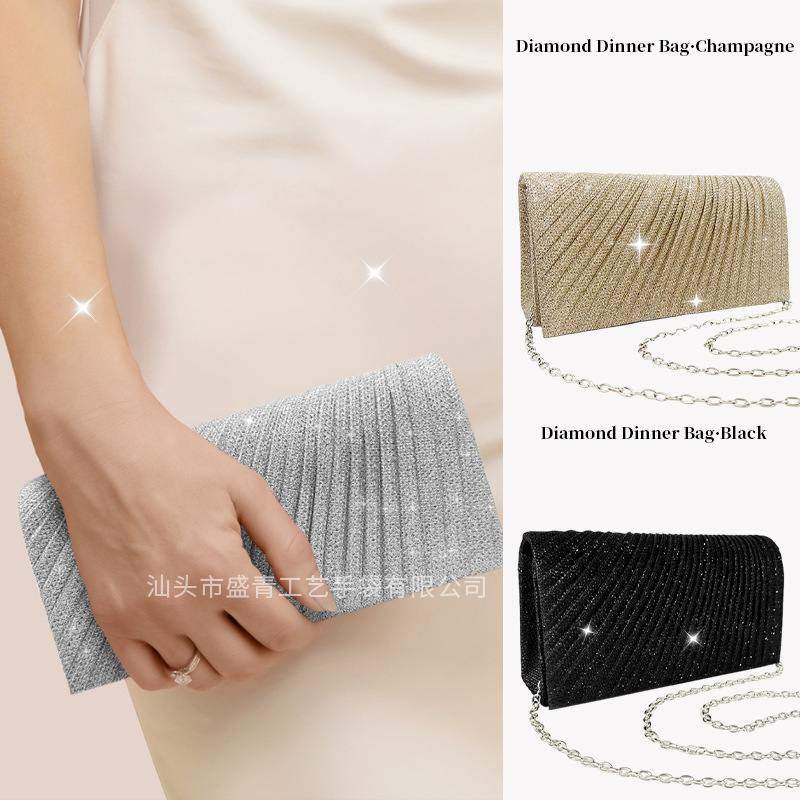 新品 褶皱晚会晚宴包迷你手拿包小众精美闪粉包包女,箱包皮具/热销女包/男包,手拿包,淘宝优惠券,粉丝福利购,淘宝优惠卷