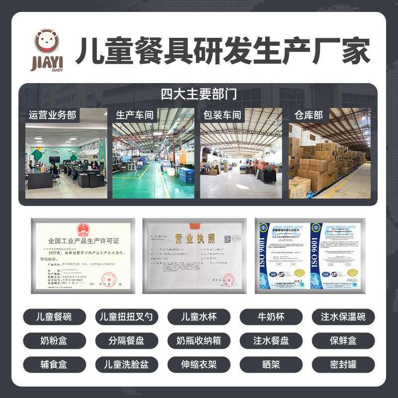 优选佳宜贝比316不锈钢牛奶杯手柄学饮杯刻度杯吸管杯儿童水杯便