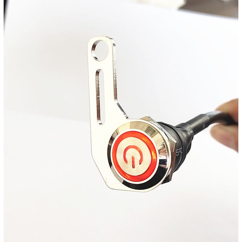 机车手把铝开 ??关双闪开 ??关改装加装车把外置LED防水开 ??关带