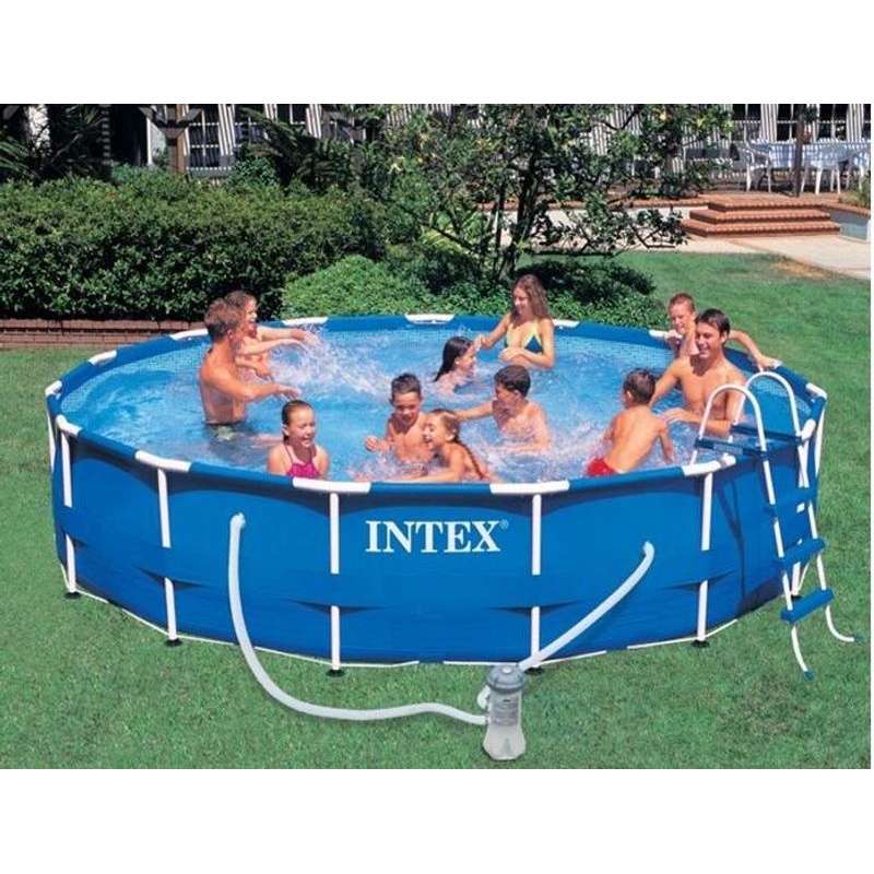 INTEX管架游泳池池 大型水池 别墅简易支架水池457*122CM