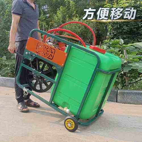 推车式200升双电机电动打药机 48V-72V自动卷管打药机 高压喷雾器