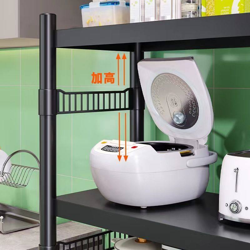 围栏厨房置物架落地多层微波炉储物架子烤箱调料架收纳货架架锅,厨房/烹饪用具,微波炉置物架,淘宝优惠券,粉丝福利购,淘宝优惠卷