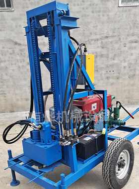 柴油打井机150米农用钻井机 水田灌溉钻井机22马力家用打井机