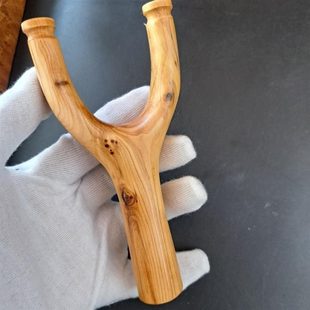 崖柏直板飞虎叉弹弓高度150弓门70撑头14无漆带自然香味实木弹弓