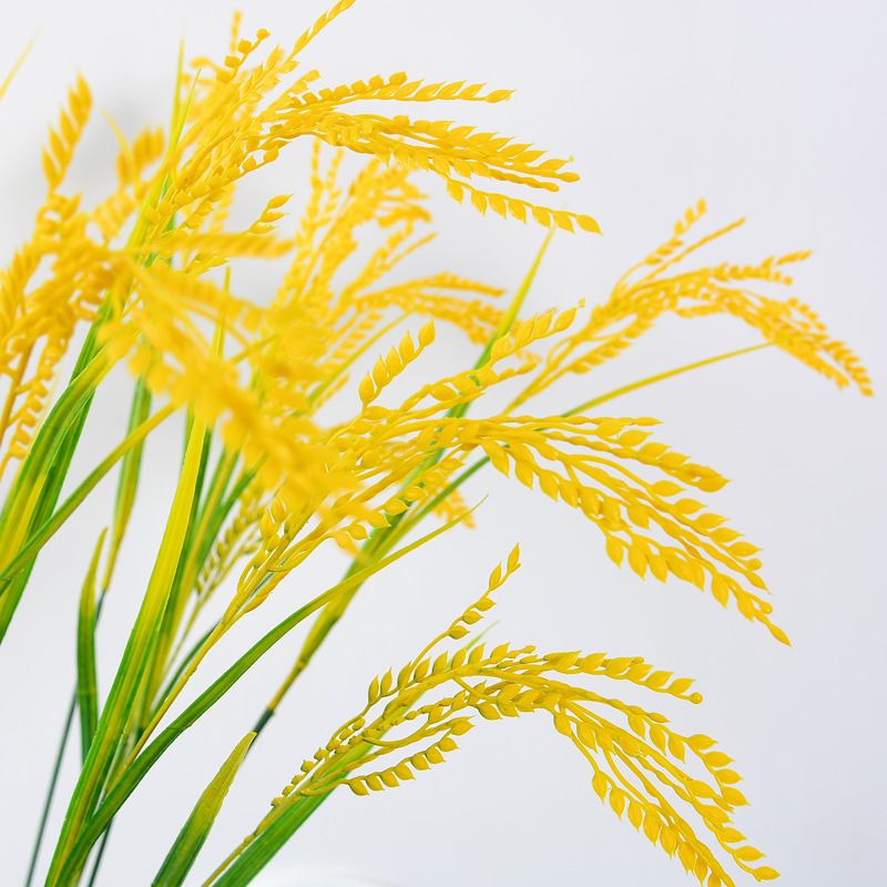 新款直销仿真花  仿真稻谷 3叉谷子 仿真稻穗植物室内外工程道具