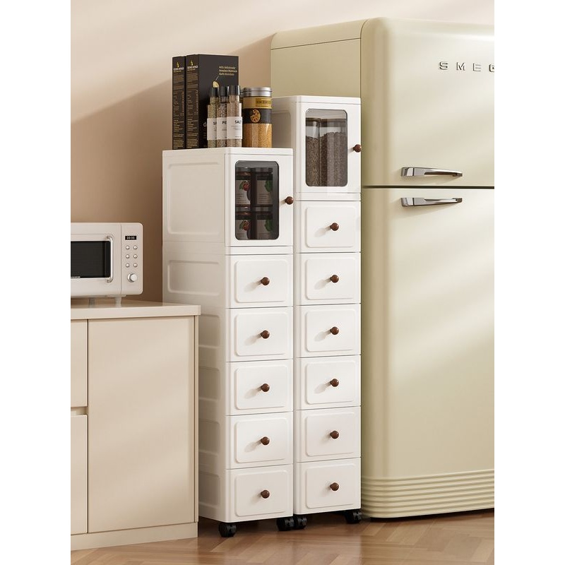 夹缝收纳柜抽屉式厨房缝隙储物柜冰箱超窄边缝柜卫生间多层置物架