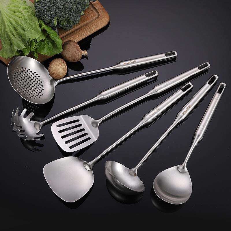 新款直销304不锈钢厨具加厚厨房工具家用锅铲漏勺汤勺煎铲面捞烹