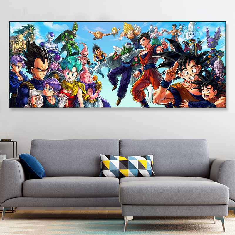 七龙珠挂画天下一武道壁画动漫亚人床头孙悟空会装饰画赛卧室超级