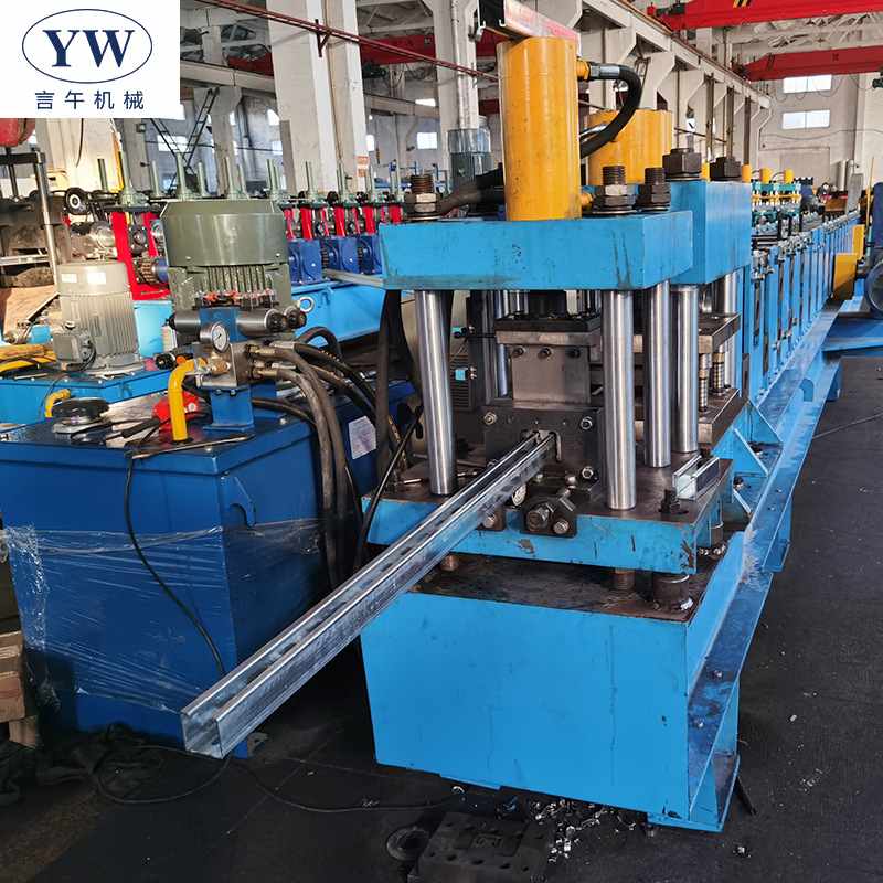 全自动C型支架压型设备冷弯金属角钢成型机非标抗震支架成型机