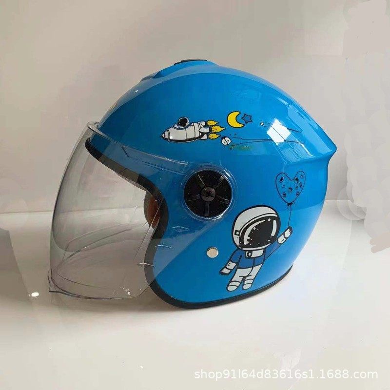 儿童电动车电瓶车头盔男女孩四季可爱通勤宝宝通用卡通