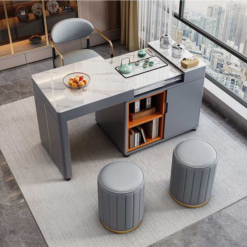 初屋轻奢茶桌茶台烧水壶一体桌可移动可伸缩多功能岩板茶桌椅组合,住宅家具,家用茶台/茶桌,淘宝优惠券,粉丝福利购,淘宝优惠卷
