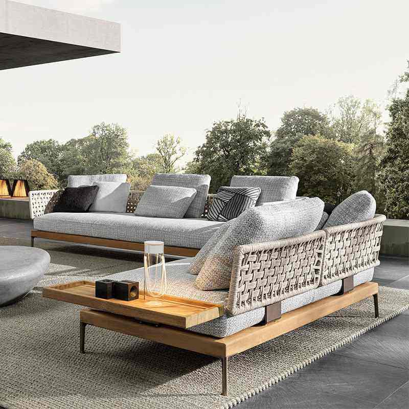 户外藤编沙发组合北欧别墅实编庭院阳台防晒绳木家具防水组合休闲,住宅家具,户外沙发,淘宝优惠券,粉丝福利购,淘宝优惠卷